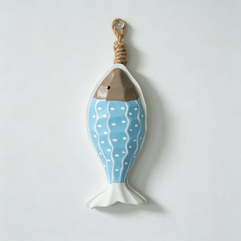Wooden Fish Shape Wall Hanging Ornament