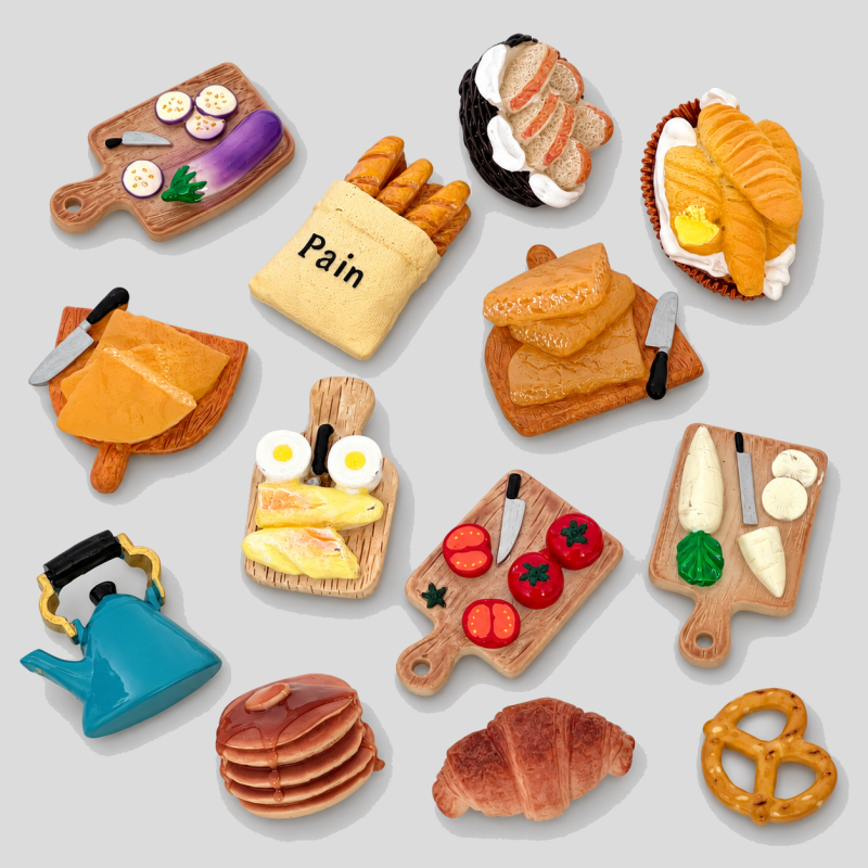 3D Simulated Food Fridge Magnets