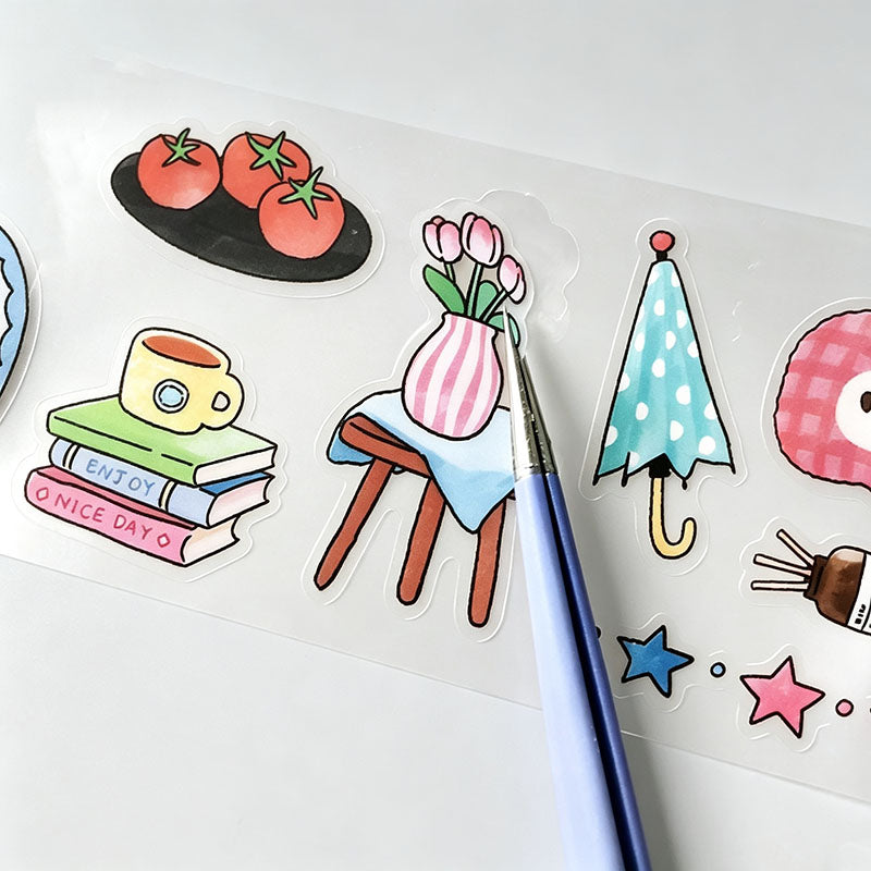 Hand Drawn Print Doodle Die‑Cut Tape