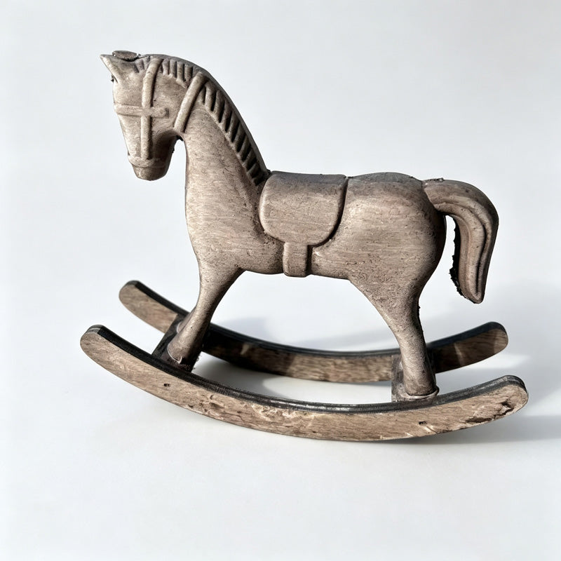 Wooden Rocking Horse Tabletop Figurine