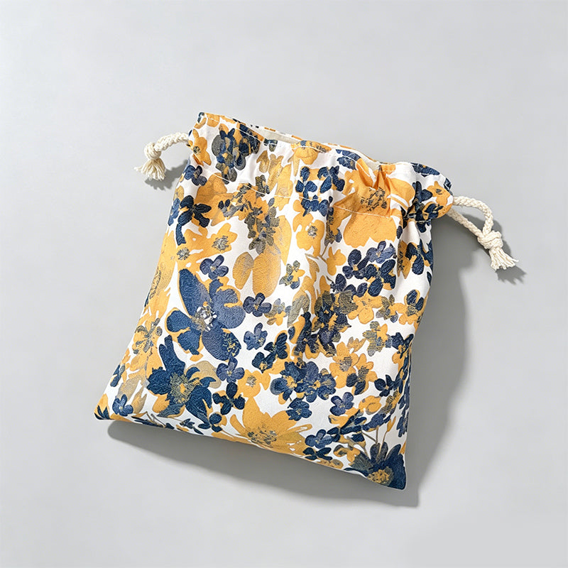 Floral Drawstring Pouch