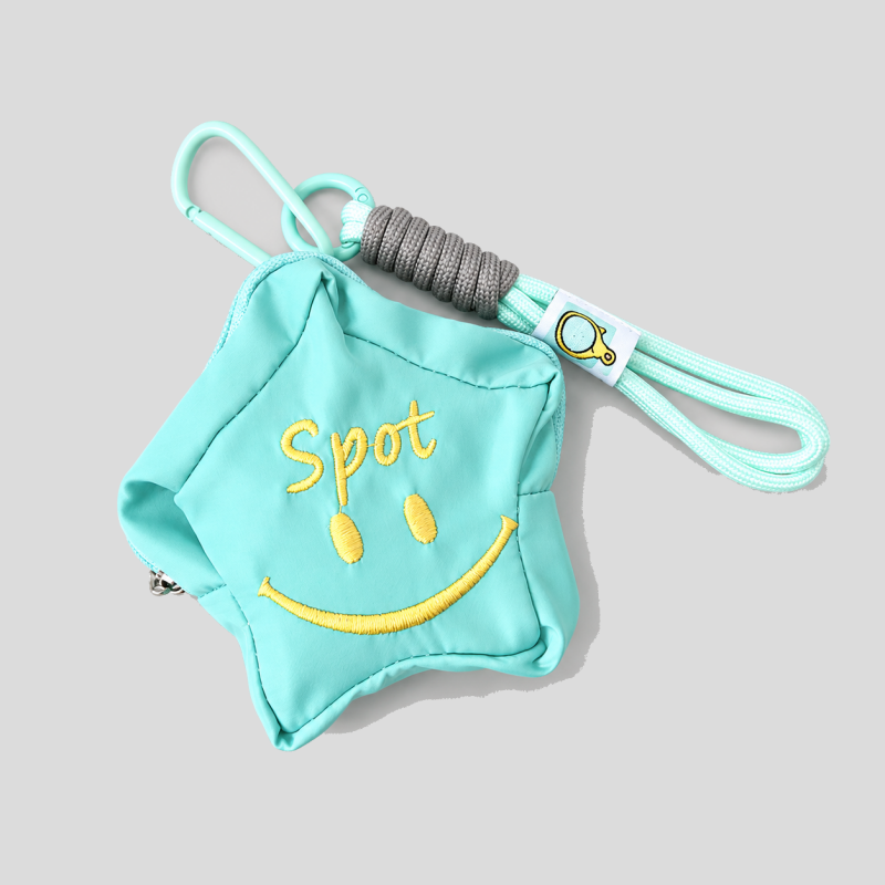 Smiley Triangle Coin Pouch Bag Charm