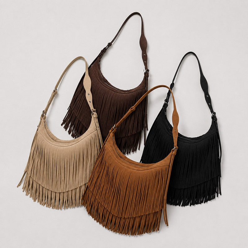 Layered Fringe Shoulder Bag