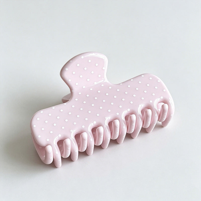 Stripe Polka‑Dot Hair Claw Clip