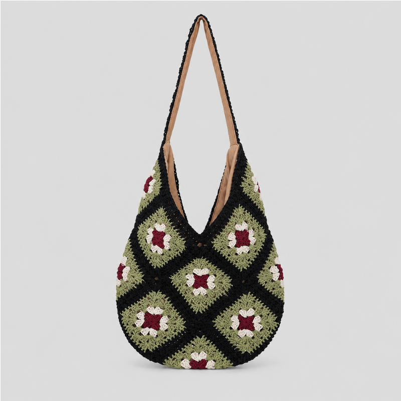 Sunflower Knitting Shoulder Bag