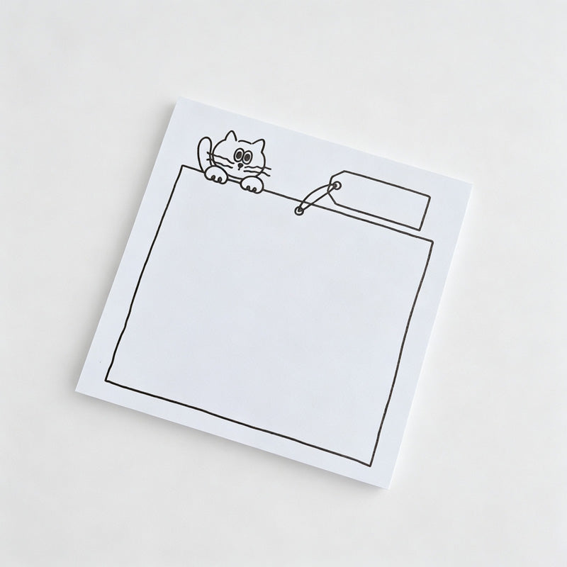 Line‑Art Cat Non‑Sticky Notes