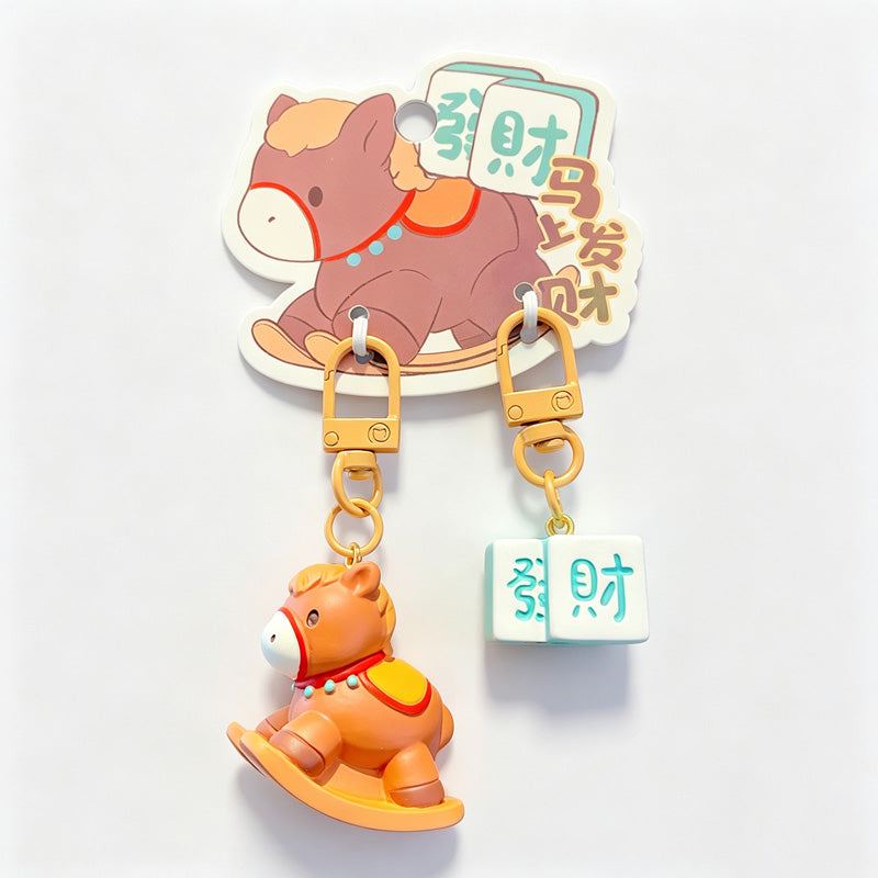 Magnetic 2‑Piece Resin Cat Keychain Set