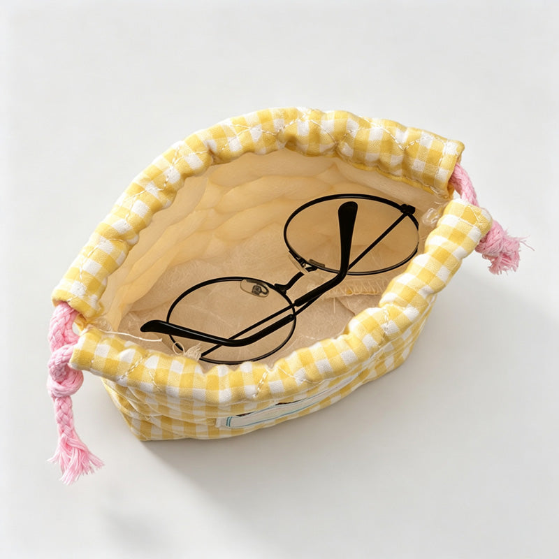 Cloud‑Quilted Drawstring Storage Pouch