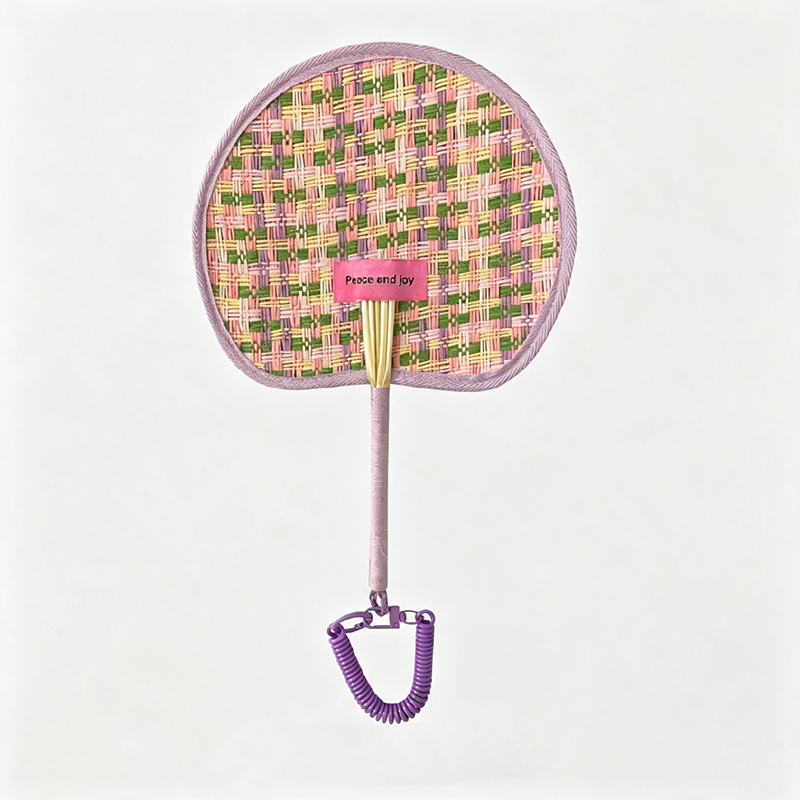 Woven Wheat Straw Hand Fan