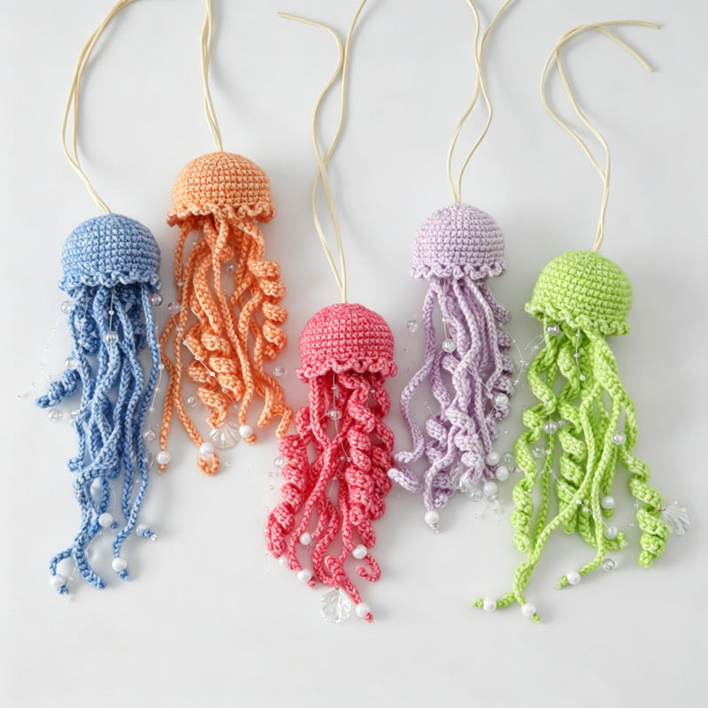 Crochet Jellyfish Hanger Charm