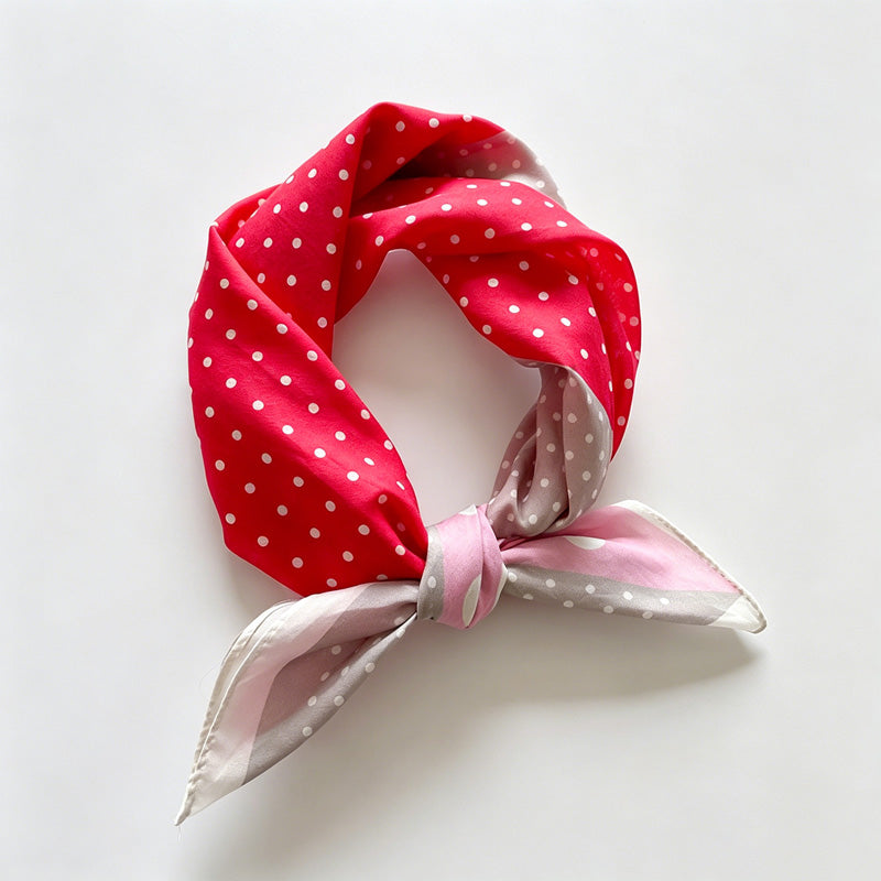 Polka Dot Square Bandana Scarf