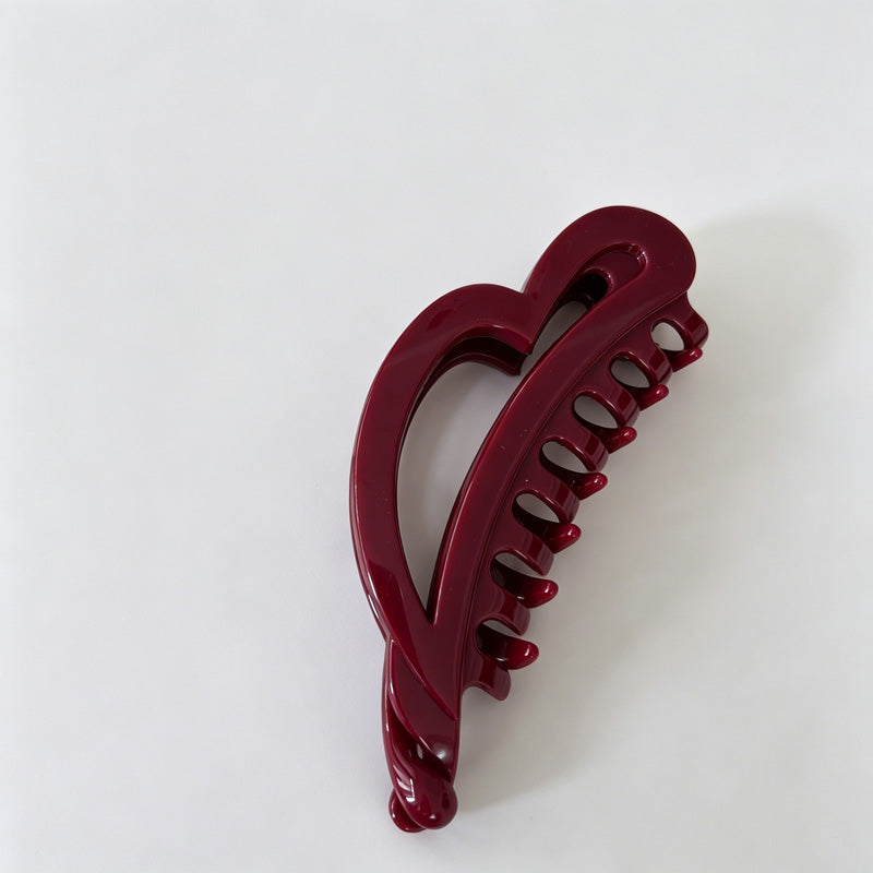 Minimalist Irregular Heart Acrylic Banana Hair Clip