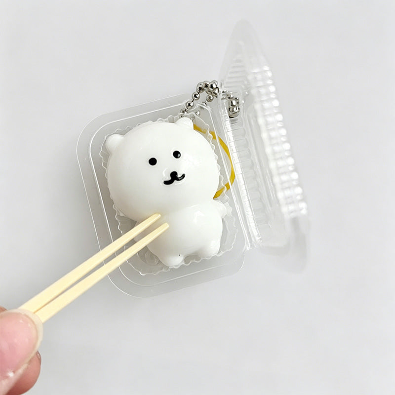 Lunch Box Bear Squishy Keychain