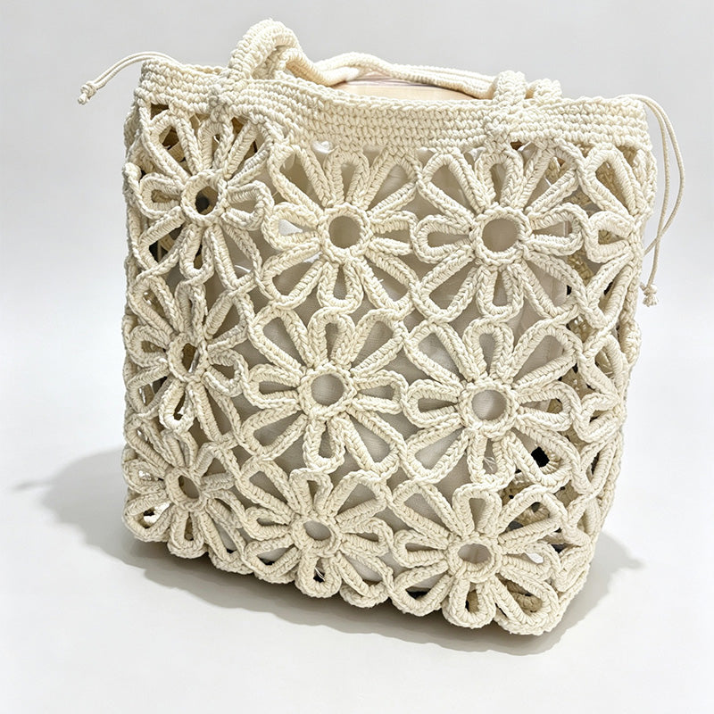 Floral Crochet Shoulder Bag