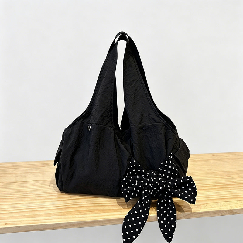 Bow Decor Tote Shoulder Bag