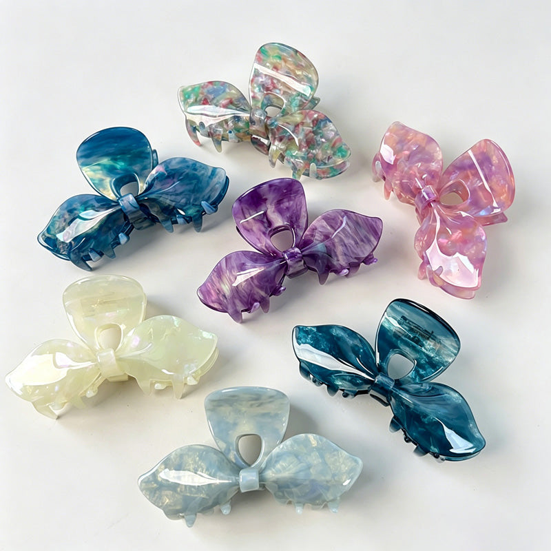Marbled Acetate Butterfly Hair Claw Clip