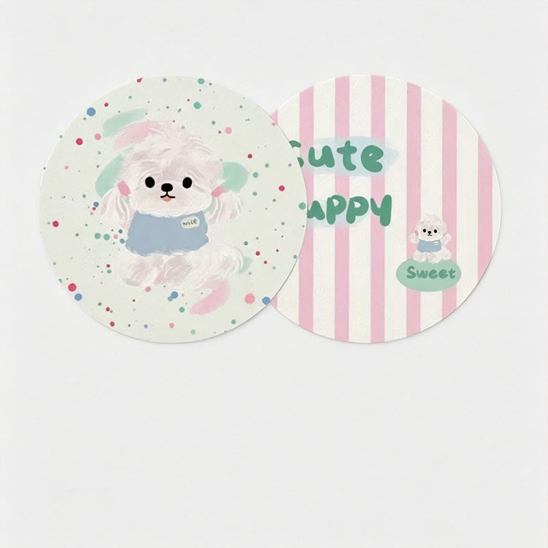 Round Car Coaster 2PCS Set
