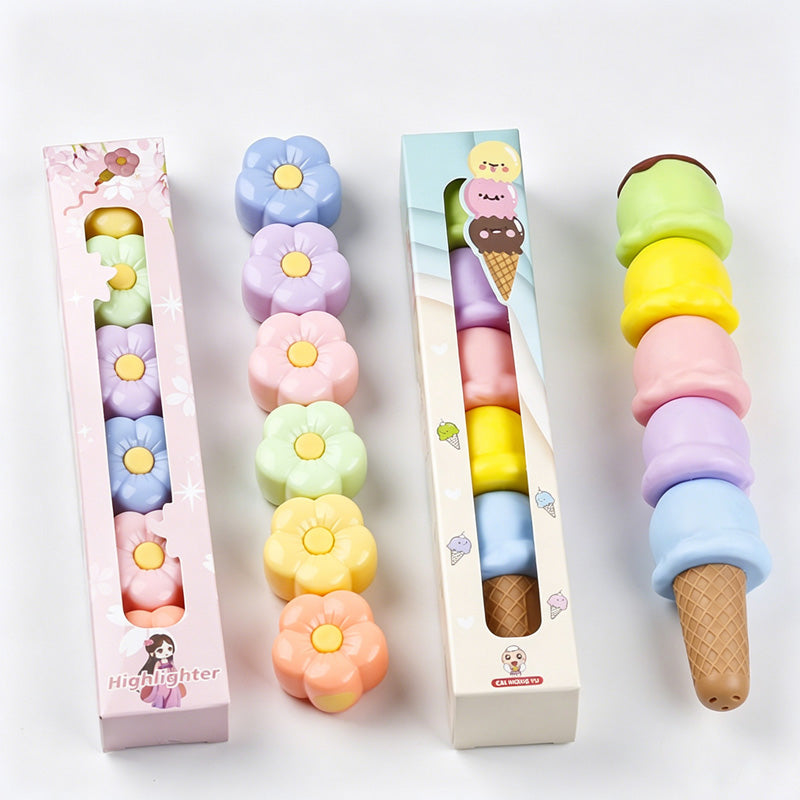 Flower Ice Cream Shape Pen
