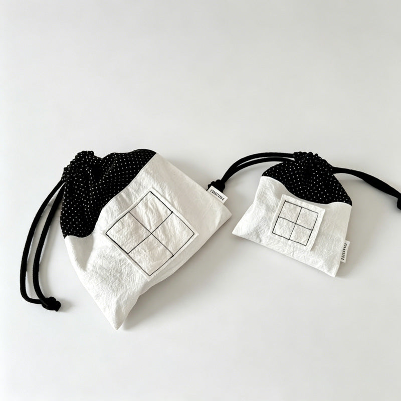 House Drawstring Storage Pouch
