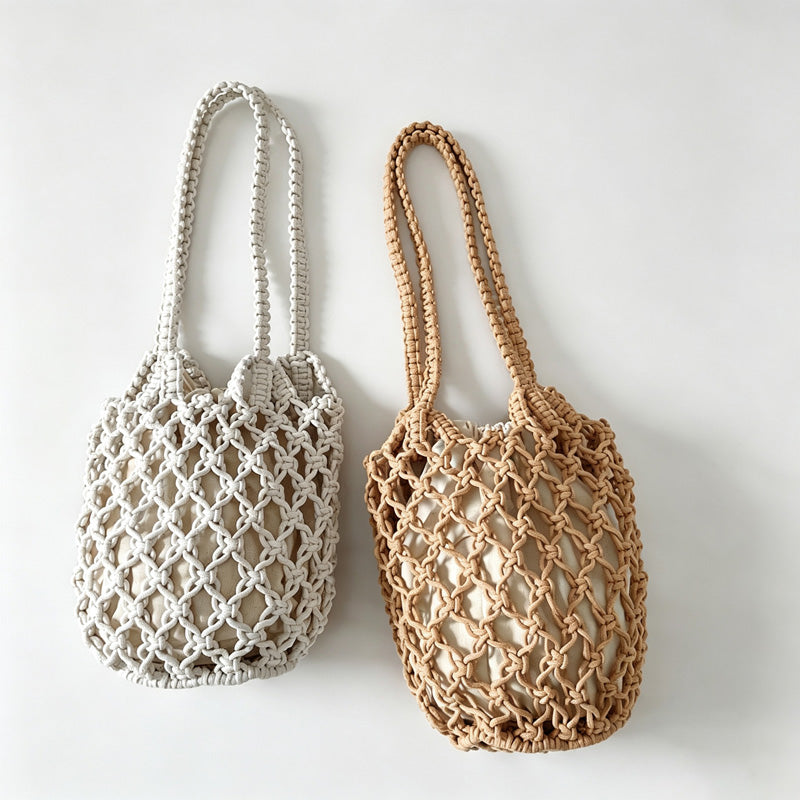 Beaded Crochet Shoulder Bag