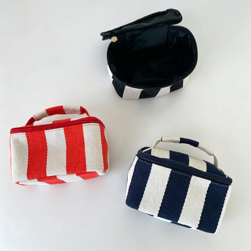 Thick Stripe Storage Pouch