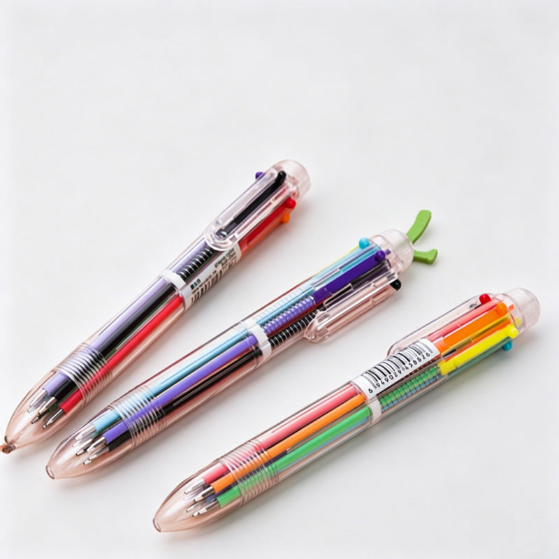 6-Color Retractable Multi Ink Ballpoint Pen