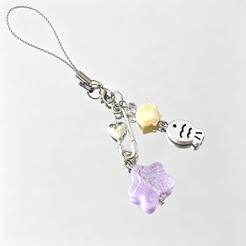 Star Shell Fish Keychain