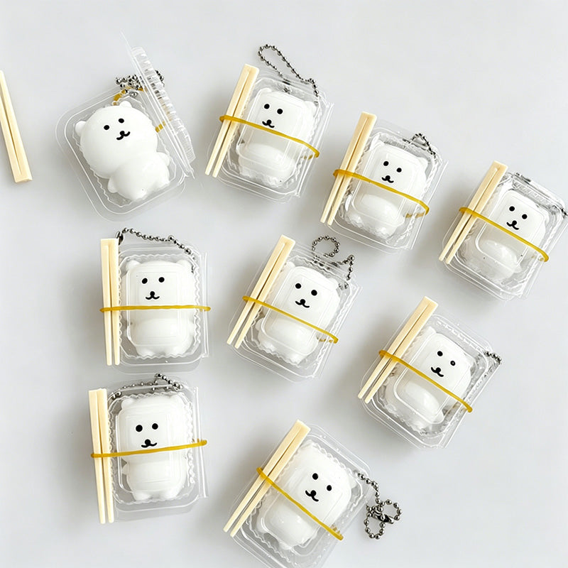 Lunch Box Bear Squishy Keychain