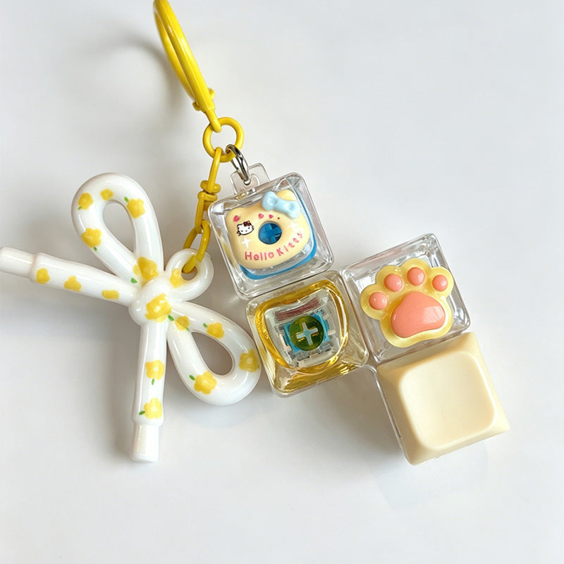 Bow Fidget Bag Charm Keychain