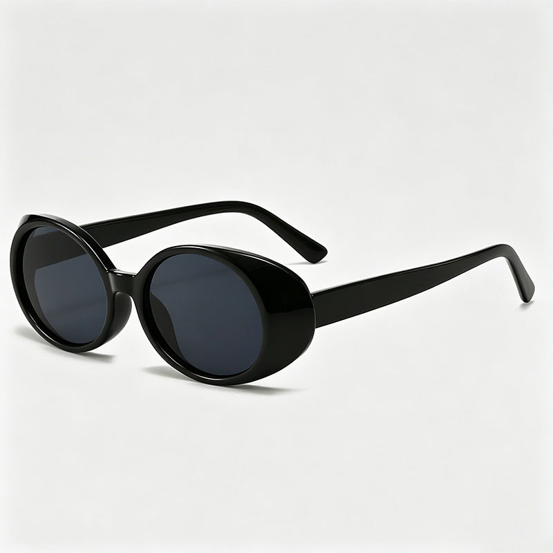 Vintage Floral Patchwork Small Oval Sunglasses