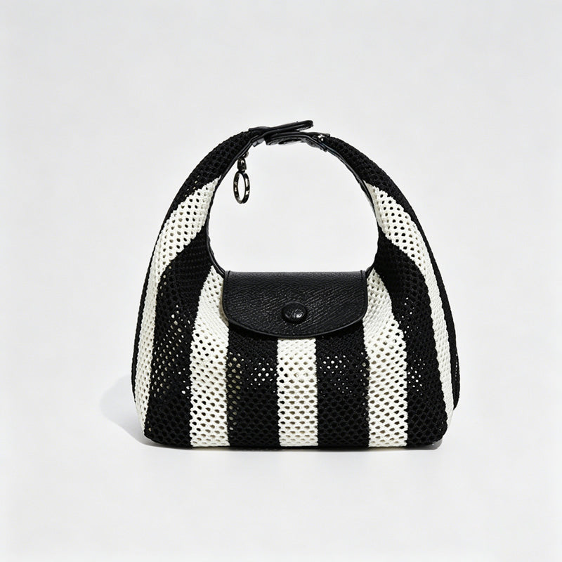 Houndstooth Hobo Handle Handbag