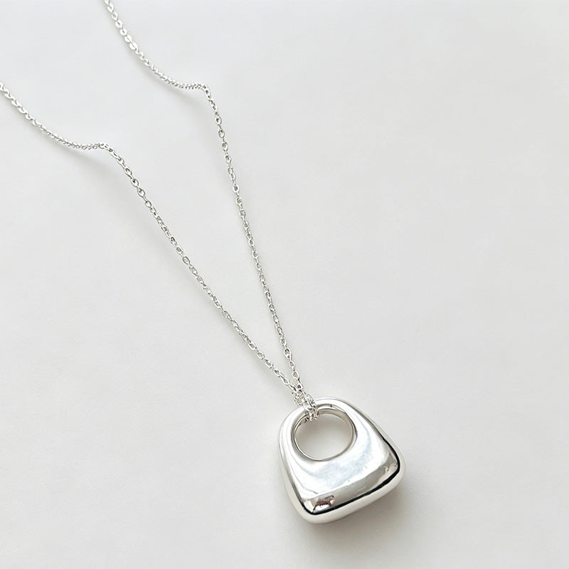 Mini Bag Lock Copper Necklace