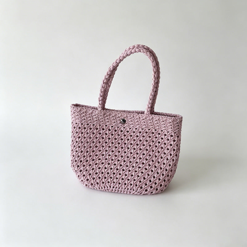 Mini Hollow Woven Straw Tote Handbag