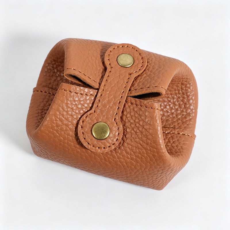 Mini Pebbled PU Snap Coin Purse