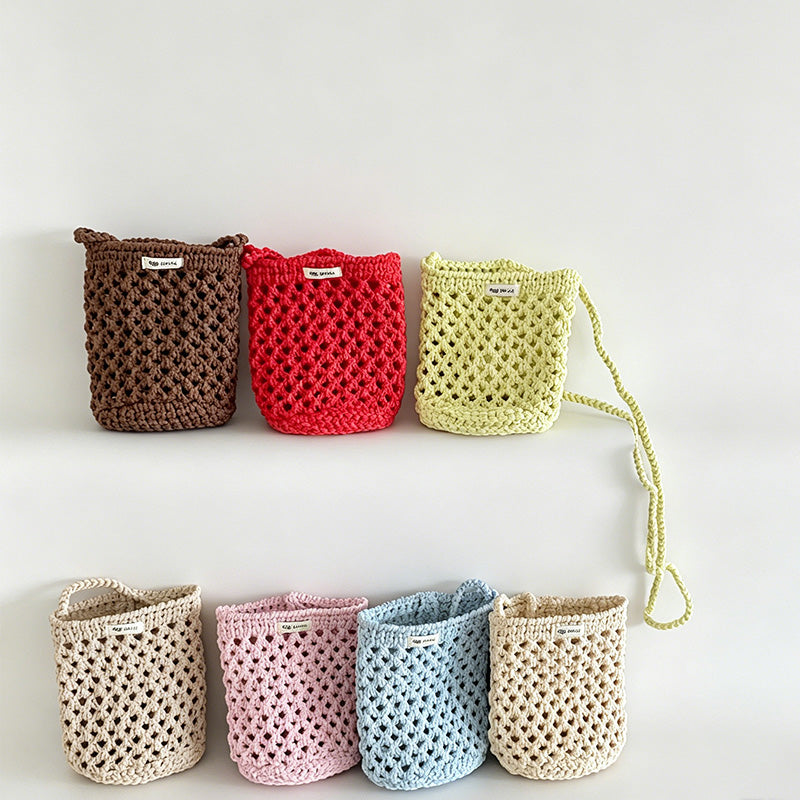 Hollow Crochet Mini Phone Crossbody Bag