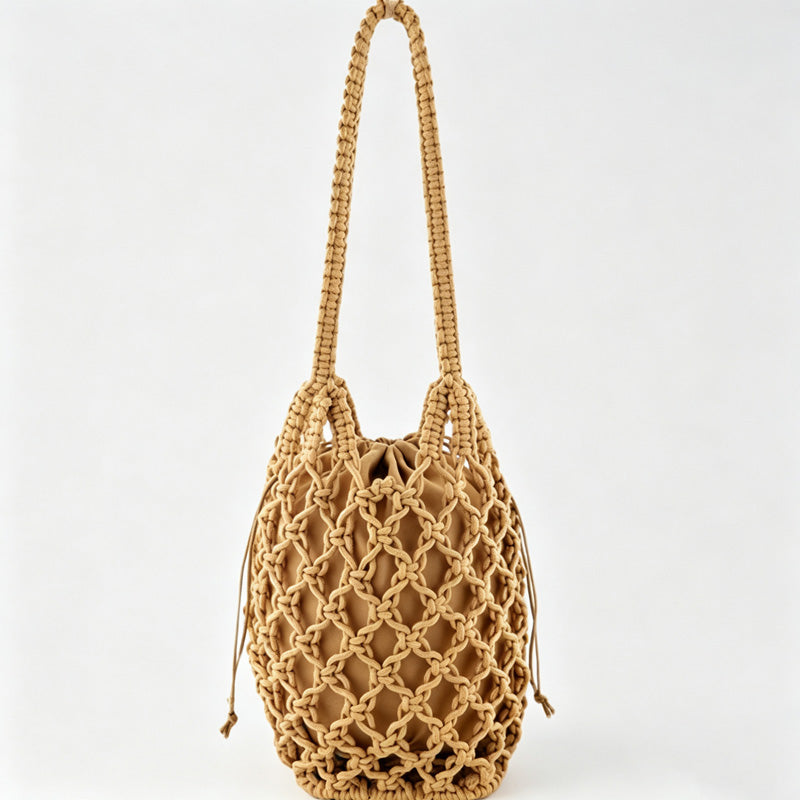 Beaded Crochet Shoulder Bag