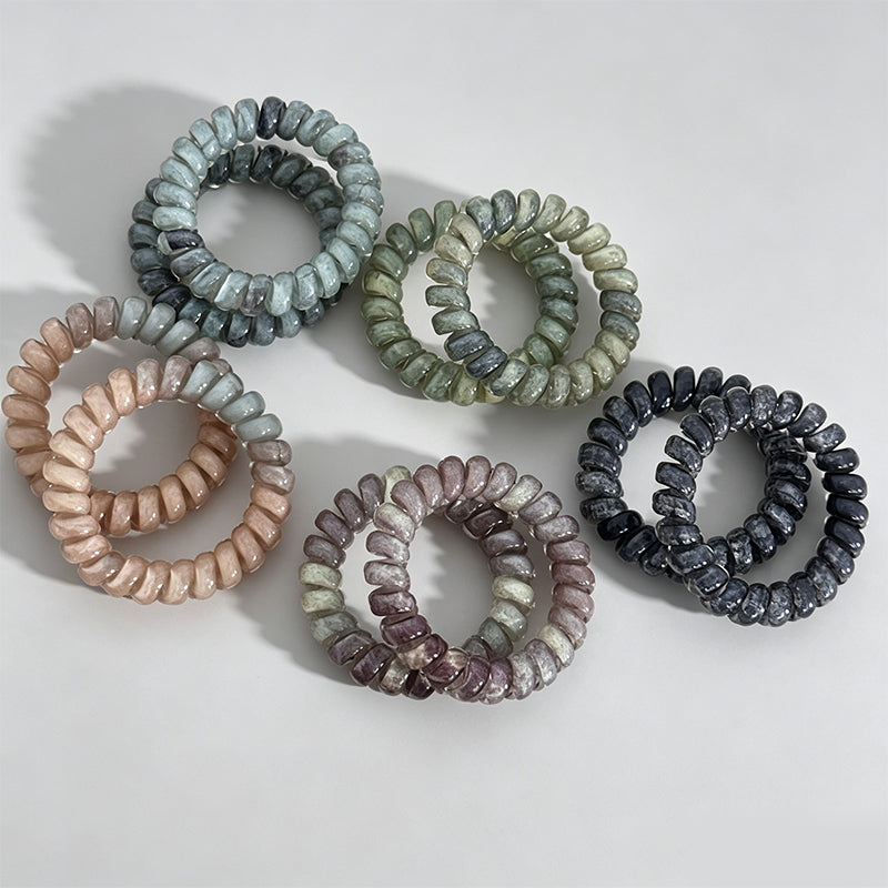 Refreshing Summer Gradient Spiral Elastic Hair Tie