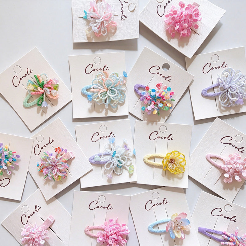 Gradient Flower Decor BB Hair Clip