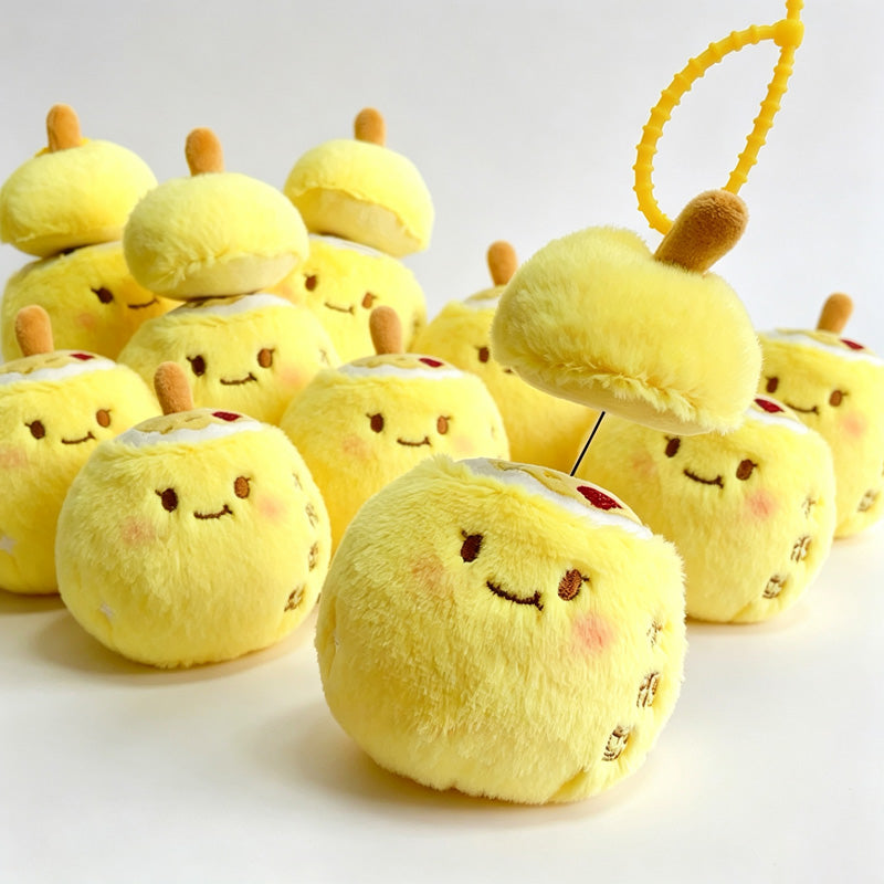 Snow Pear Plush Keychain Charm