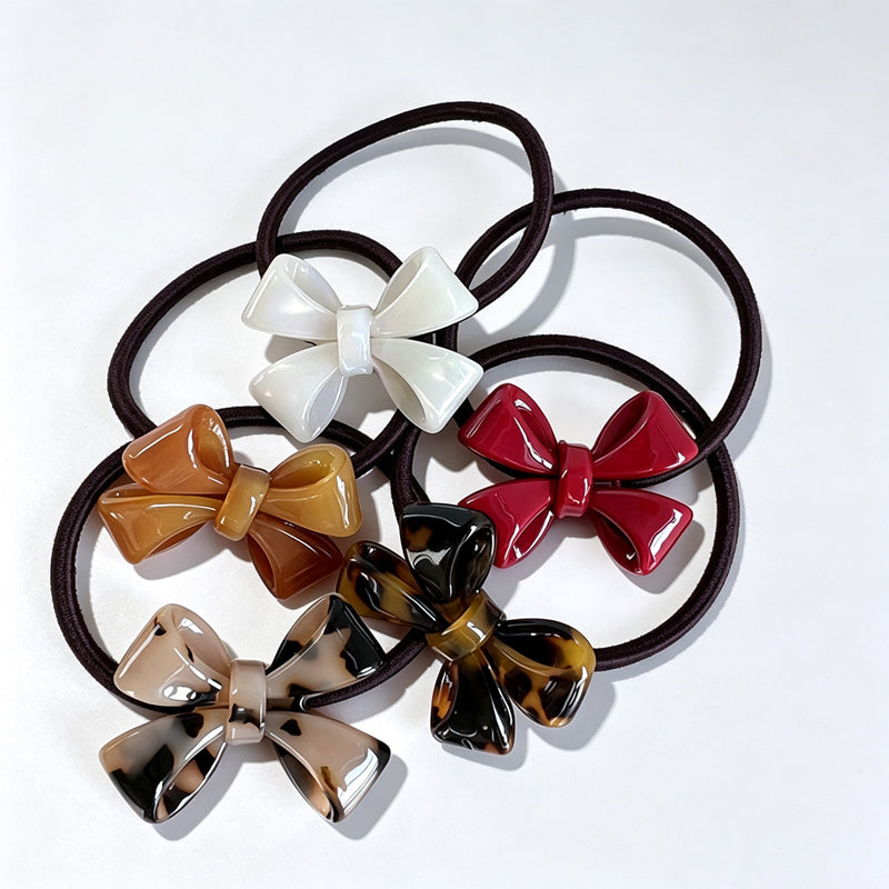Acetate Bow Hair Elastic Hair Tie