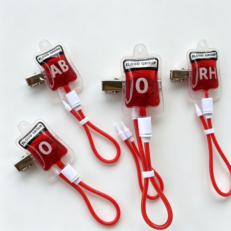Blood Transfusion Shape Hair Clip