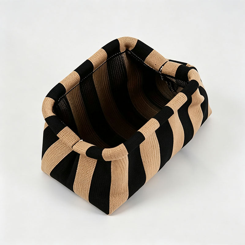 Block Striped Knit Cloud Bag
