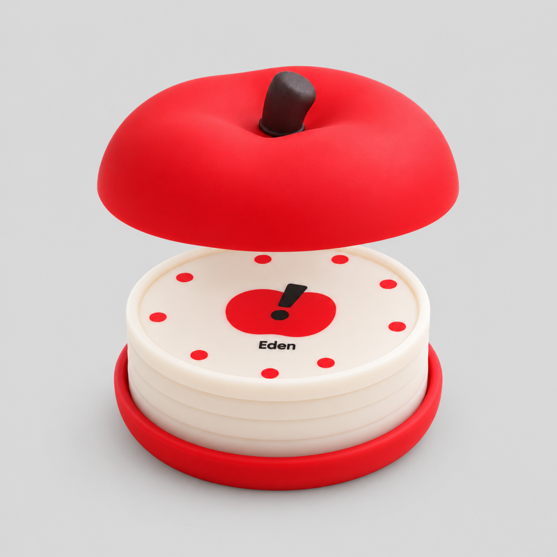 Apple Silicone Coaster Set