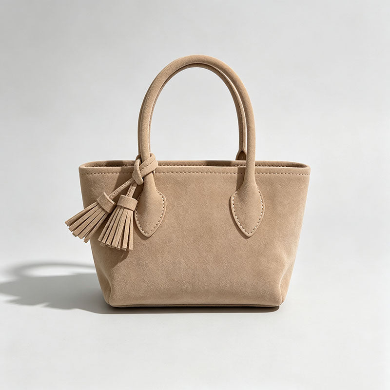 Vintage Suede Mini Tote Bag