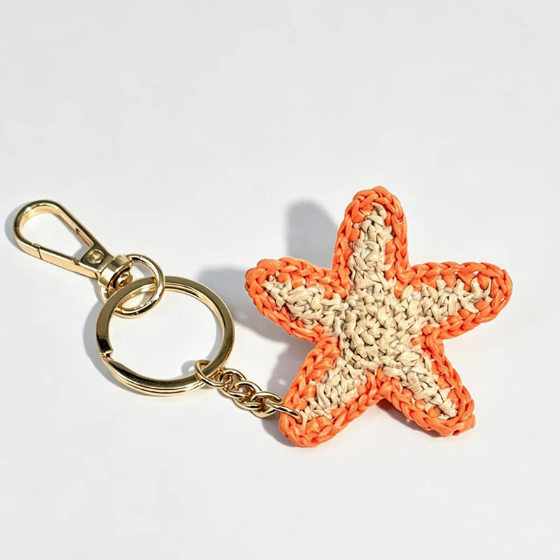 Crochet Starfish Bag Charm