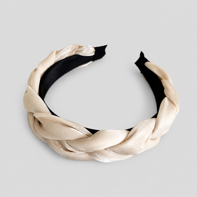 Soft Satin Braided Wide Headband