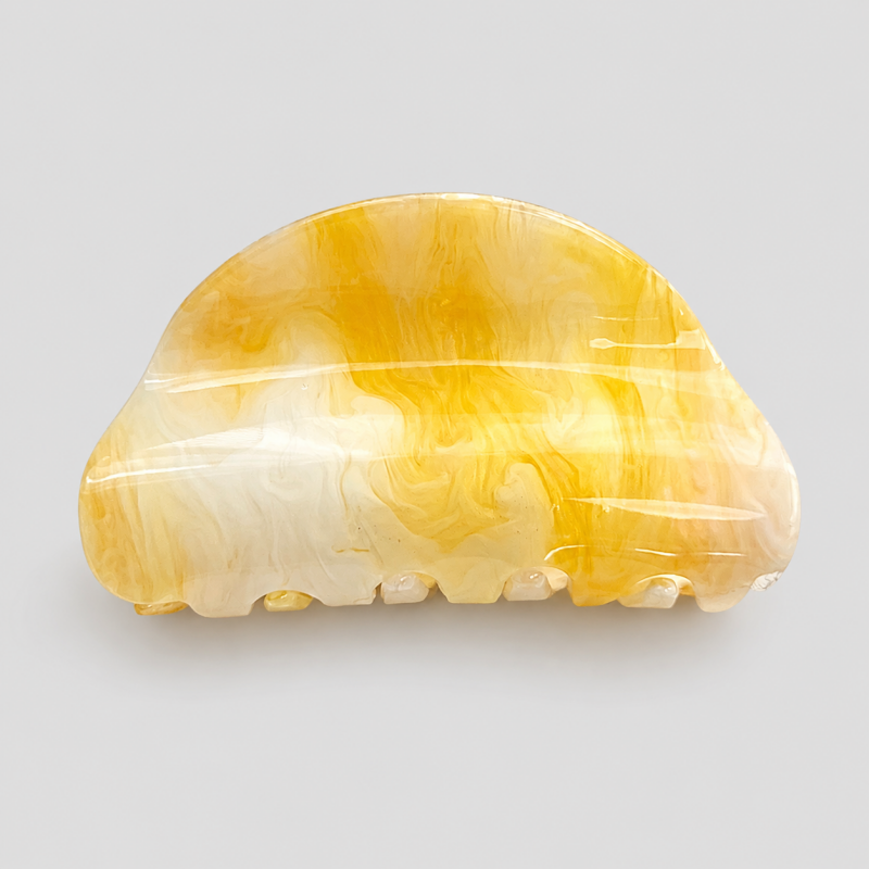 Yellow Marbled Hair Claw Clip