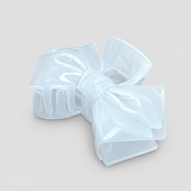 Pastel Blue Big Bow Hair Claw Clip