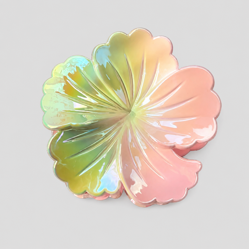 Iridescent Five-Petal Flower Hair Claw Clip
