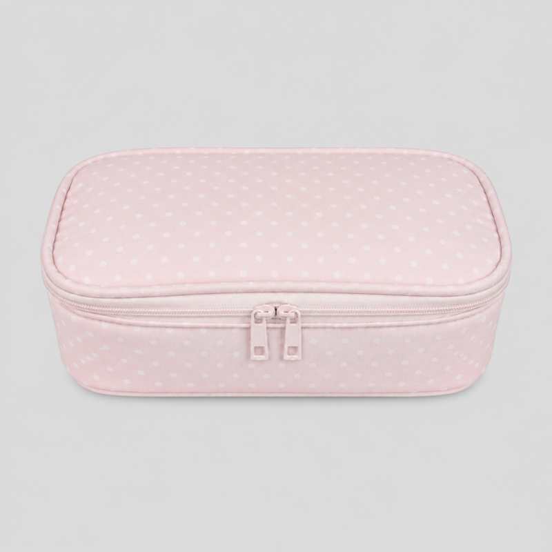 Retro Check Print Pencil Case